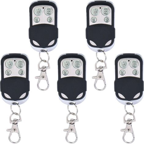 INHHUB 5 pezzi Telecomando universale Clonazione Cancello elettrico Apriporta da garage Portachiavi 433mhz Portachiavi di ricambio-INHHUB