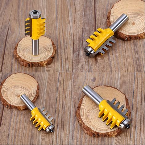 Fraise à tenon biseauté 1/2", fraise à panneaux, fraise à entures multiples, fraise à défoncer, fraise à bois, fraise pour machine à graver, fraise à tenon biseauté 1/2" x 5/16" (1/5)