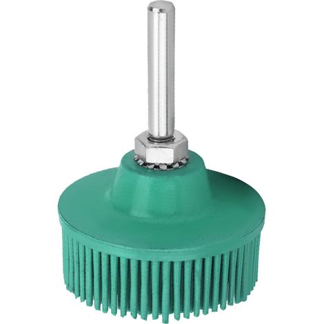 Disque à poils de 5 cm (2 pouces) en caoutchouc émeri, brosse abrasive, meule de polissage pour l'élimination des bavures et de la rouille (vert)