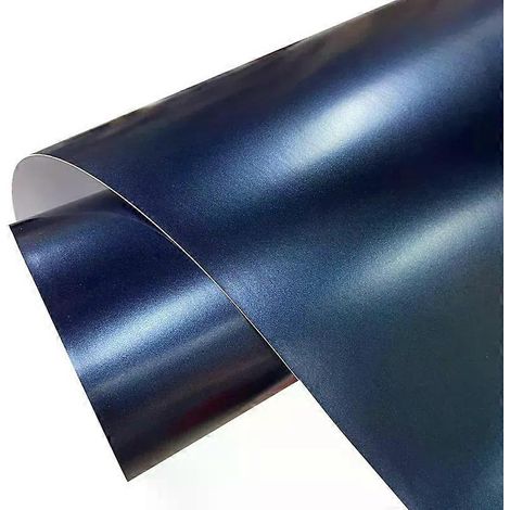 FOR Premium Matte Metallic Midnight Blue Vinyl Wrap Roll Film Self Adhesive Decal Navy Blue Automotive Car Wrapping Foil-JXLGV (1/4)