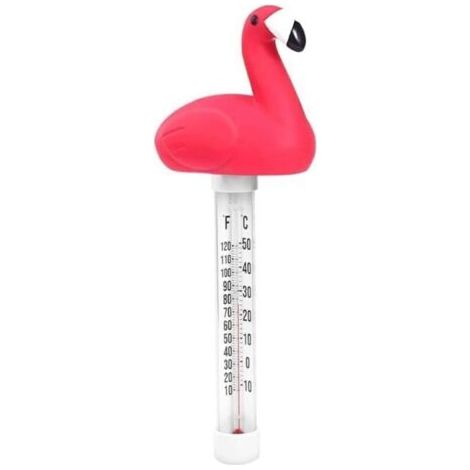 Thermomètre de piscine flottant en forme de tortue flamant rose , grand écran , facile à lire et précis , adapté aux aquariums , spas et aquariums.