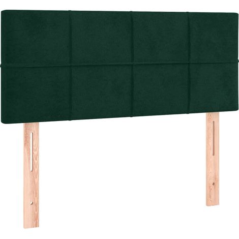 Tête de lit Vert foncé 100x5x78/88 cm Velours (1/5)