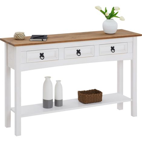 Table console CAMPO Blanc/Brun