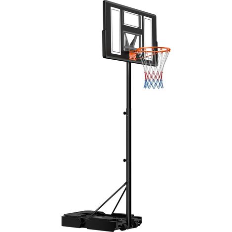 Support de Basketball Portable, Panier Réglable de 1,35 à 3,05 m, avec Roulettes Intégrées, pour Enfants, Ados et Adultes, Idéal Allées et Piscines (1/5)