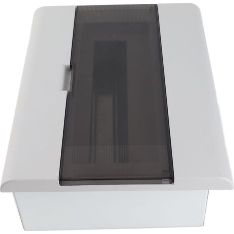 Boîtier électrique de répartition 13 voies avec rail DIN, coffret disjoncteur encastré couvercle transparent en acier inox et PC (1/5)