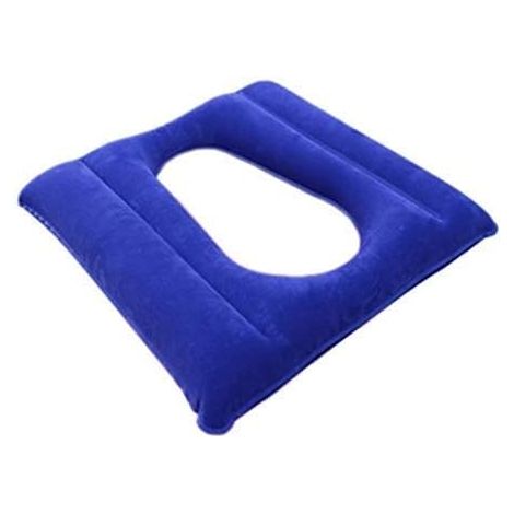 1 Coussin d'air, trou central, PVC floqué, ergonomique, fauteuil roulant lit toilette (1/5)