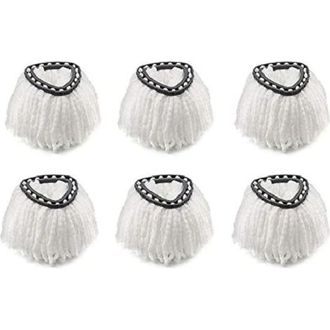 Lot de 6 têtes de balai de rechange, compatible avec la recharge de tête de balai turbo 2 en 1 Vileda EasyWring (1/5)