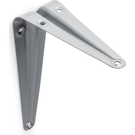Escuadra para Estantería  Estilo Decorativo  Fabricado en Acero  Acabado en Gris  Medidas 35102124 mm  Sistema de Fijación  1 Unidad -