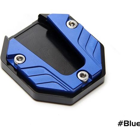 (Bleu) Rallonge de béquille latérale pour moto, support antidérapant à base élargie, compatible avec les scooters et les trottinettes. (1/4)