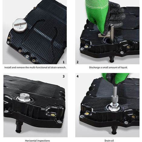 Outil de remplissage d'huile de transmission en métal de remplacement pour Benz 7250, kit d'adaptateur de changement de vitesse à 9 vitesses avec étui (1/5)