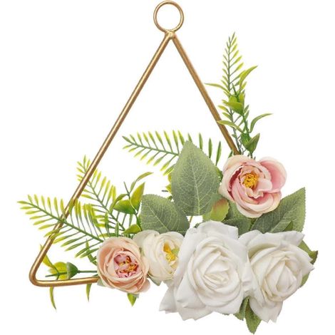 Künstlicher Kranz für Partys, Hochzeiten, Büros, Wohnzimmer und Schlafzimmer als Dekoration-22x22cm (1/5)