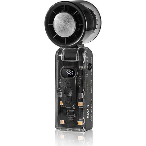 Turbine transparente à portée de main ventilateur de chaleur LED lumière portable (1/5)