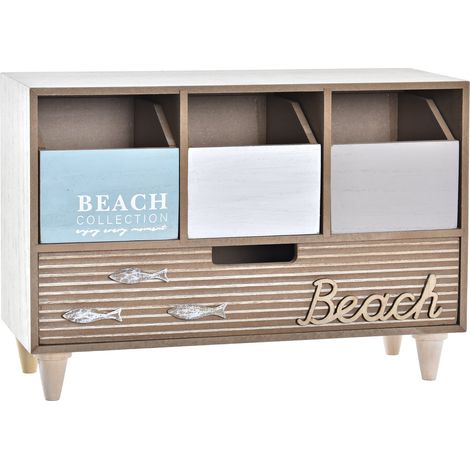Holz Schmuckschachtel 34x14x24 Brown Wood Beach mehrfarbig Farbmaterial Familien Schmuckschachteln und kleinen Kisten Details (1/3)