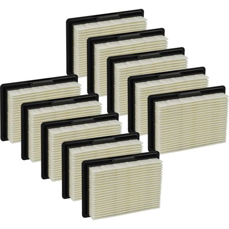 vhbw 10x filtro a pieghe piatte G4 compatibile con Bosch GAS 10.8 V-Li, 12 V, 12V Professional aspirapolvere - Elemento filtrante