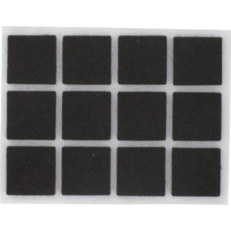 Filzschuh braun selbstklebend quadratisch 25 x 25 mm (mm) 9 Stück