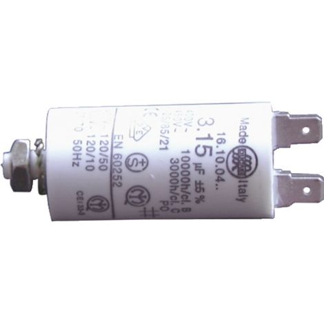 Standard Kondensator ständig 3.15 µF (Ø30 x Lg.60 x Gesamtlänge 84)