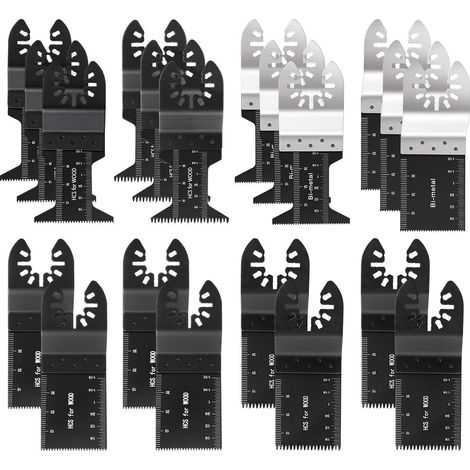 20er-Pack Professionelle oszillierende Sägeblätter Universal-Schnellwechsel-Multifunktionssäge ， Multifunktions-Trimmer Zubehör für Elektrowerkzeuge Oszillierendes Sägeblatt Holzbearbeitungsmeißel