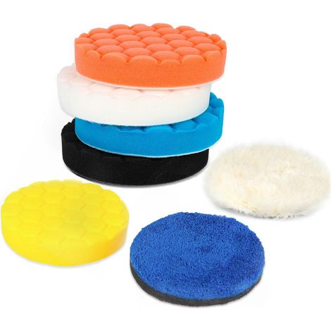 7 Pièces Polissage Pad 125mm Disque Polissage Kit pour Ponçage Polissage Cirage (1/5)