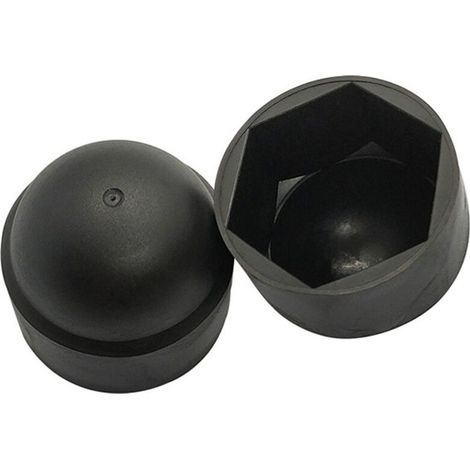 Lntyq 100 pièces - Cache vis écrou de protection M8 clef de 13 mm - plastique NOIR (1/3)