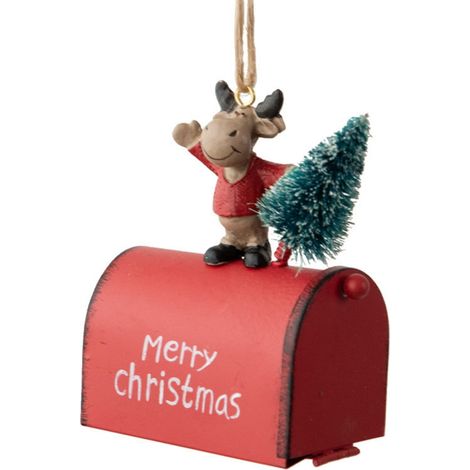 Boîte à lettres - Pendule Décoratif Noël - Cheval Bouche Fer - Homme Âgé - Bonhomme de Neige - En Fer Peint - Pour Intérieur Extérieur - Lot de 3 (1/2)