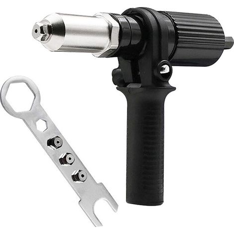 BRAVIX Adaptateur de Pistolet à Rivets - Pince à riveter pour visseuse sans fil et perceuse,(1pcs) (1/5)