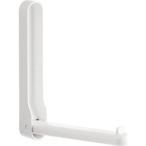 Cintre pliant mural pour vêtements, support de séchage rétractable pour tissu, gain de place, sans poinçon, balcon, blanchisserie, blanc (1/5)