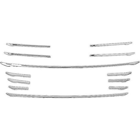 12 pièces de baguettes de finition pour calandre de pare-chocs avant de voiture - Audi A4 B8 2013-2015 (1/5)