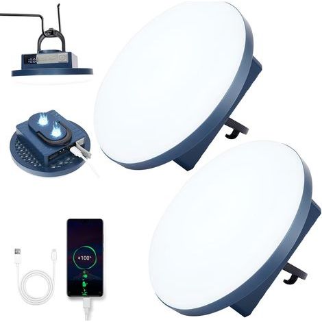 2-teilige LED-Campinglaterne – 7600 mAh 1200 lm 40 W – Wiederaufladbar und wasserdicht – für Outdoor-Aktivitäten und Notfallsituationen (1/5)