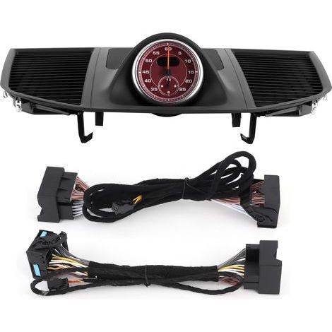 Chronomètre de couverture supérieure de tableau de bord de voiture adapté pour Porsche MACAN 20142020(Chronomètre rouge) (1/5)