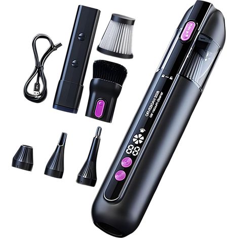 Nettoyeur poils animaux noir 3 en 1, détection lumière verte, batterie 1800mAh, aspirateur voiture maison (1/5)