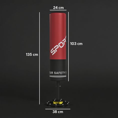 Boxsack freistehend 135 cm Standboxsack 10 Saugnäpfen und Stoßdämpfer für Erwachsene Jugendliche (1/5)
