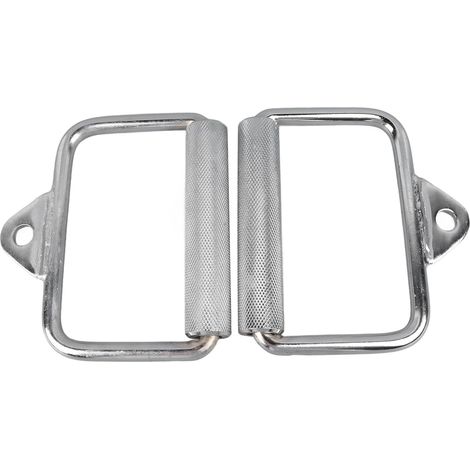 2 Pièces Poignée De Traction D'exercice De Gymnastique, Fixation De Câble De Poignée De Rangée En D Galvanisée En Acier Inoxydable Pour Accessoires De Machine De Câble D'entraînement De Fitness (1/5)