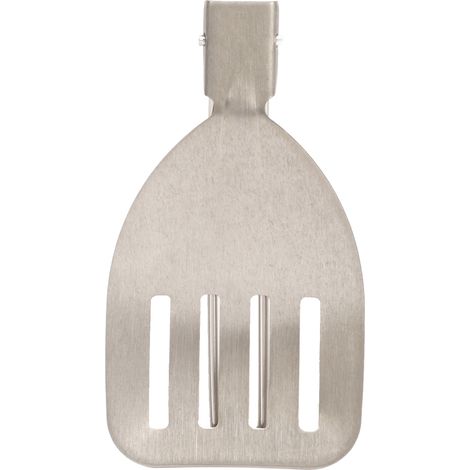 Dieser faltbare Edelstahlspatel verfügt über ein Verriegelungssystem, ist leicht und tragbar und eignet sich ideal zum Campen und Kochen im Freien. (1/4)