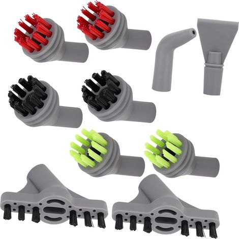 Kit de brosses ergonomiques pour nettoyeur vapeur - Brosses à joints durs - Pièces de rechange pour joints muraux durs 39N7A, 39N7V, 39N7H, 39N71, 39N72 (1/5)