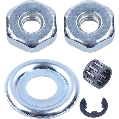 Clip pour écrous Tambour d’embrayage Rondelle Roulement à aiguilles pour STIHL 017 018 MS170 MS180 021 023 025 MS210 MS230 MS250 Pièces de rechange pour tronçonneuse (1/5)