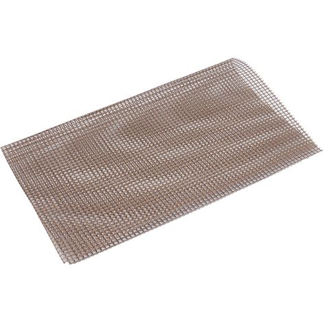 Grille de Barbecue Anti-Adhésive Alimentaire, Tapis Multifonction pour Cuisson en Extérieur (Marron 36x42 cm)