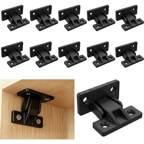 paires de fixations pour plinthe à pousser dans les panneaux AS Raccords de fixation pour panneaux cachés de meubles de salle de bain en ABS à ajustement rapide pour armoires de cuisine (1/5)
