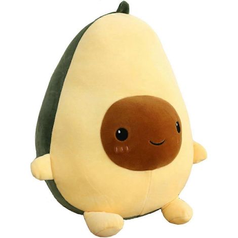 Niedliches Avocado-Plüschtier, fruchtförmiges Kissen, schönes Geschenk für Mädchen oder Jungen (Modell A, 25 cm) (1/5)