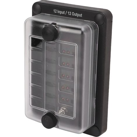 ATO ATC 12-fach wasserdichter Sicherungskasten mit LED-Anzeige für Auto, Boot, Wohnmobil, LKW – Marine-Sicherungshalter, Schutzart IP67 (1/5)