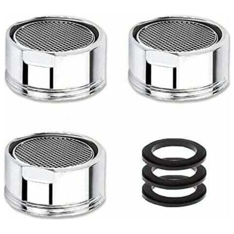 Mousseur Robinet M22/M21,5, 3 Pièces Aerateur Robinet Economie D'eau Avec Filtre en Acier Inoxydable, Aérateur de Filtre a Eau Robinet(21,5mm Filetage Mâle) (1/3)