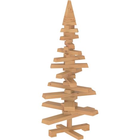 Albero di Natale in legno KOTKA 90 cm Legno Massello di Pino vidaXL (1/5)