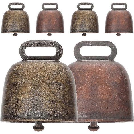 Lot de 6 cloches en cuivre pour vaches, cloches anti-perte résistantes à l'usure, accessoires agricoles (1/5)