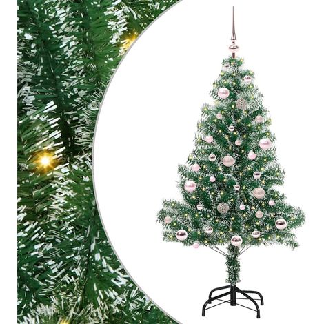 Künstlicher Weihnachtsbaum beschneit mit LED Licht 150 cm
