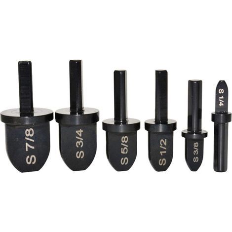 6-teiliges Crimp-Bit-Set mit 1/4", 3/8", 1/2", 5/8", 3/4" und 7/8"-Spitzen, Kupferrohr-Aufweiter für Schraubendreher, Multifunktions-Crimpwerkzeug für Kupferrohre, tragbarer Lagerstahl (1/5)