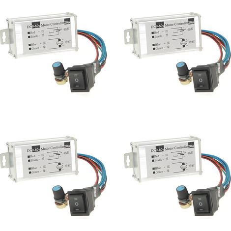4X Dc Pilote Réversible Pwm de Régulateur de Vitesse de Moteur 9V 12V 24V 48V 60V 20A Pwm (1/5)