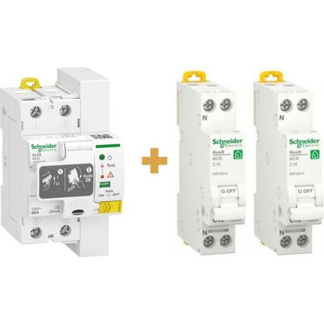 Schneider restart salvavita riarmo automatico 40A A9CR2240 + 2 Magnetotermico 16A