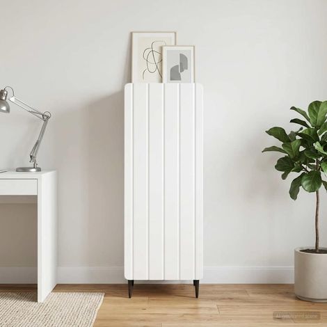 vidaXL Sideboard High Gloss White 34.5 x 33 x 92 cm Engineered Wood (1/5)