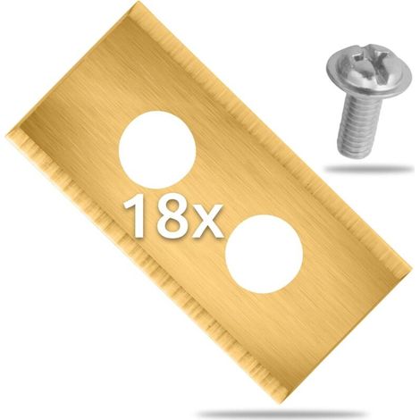 Lames de rechange pour robot tondeuse à gazon - 18 pièces de rechange compatible avec robot tondeuse Worx Landroid, LandXcap avec vis revetues de titane de qualité premium pour fauc Lame de tondeuse (1/5)