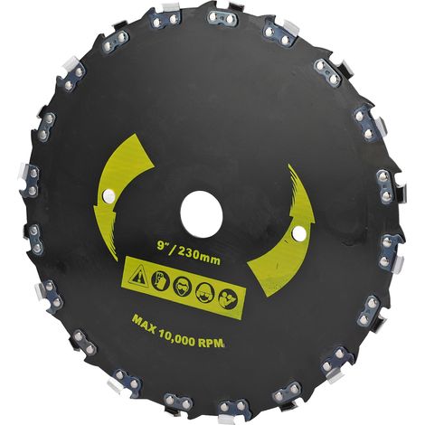 Disque de chaîne à angle droit en acier allié pour tronçonneuse, 9 pouces 20 dents, idéal pour sculpture sur bois et plastique (1/5)