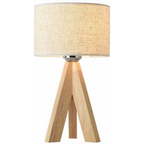 Crea – Lampe de chevet médiévale 14.2 pouces – Abat-jour en lin – Interrupteur marche/arrêt – Certifiée UL pour chambres d'enfants et salons (1/4)